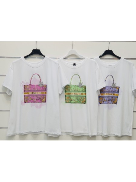 Bluzki  damskie wloskie, size uni, paczka 6szt, mix kolor
