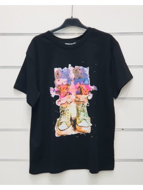 Bluzki  damskie wloskie, size uni, paczka 6szt, mix kolor