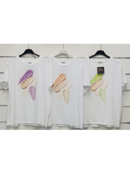 Bluzki  damskie wloskie, size uni, paczka 6szt, mix kolor