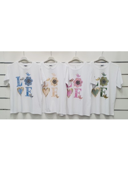 Bluzki  damskie wloskie, size uni, paczka 6szt, mix kolor