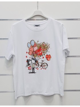 Bluzki  damskie wloskie, size uni, paczka 6szt, mix kolor