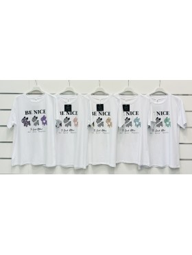 Bluzki  damskie wloskie, size uni, paczka 6szt, mix kolor