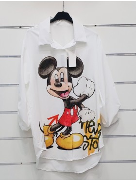 Koszule damskie wloskie, size Oversize, paczka 6szt, mix kolor