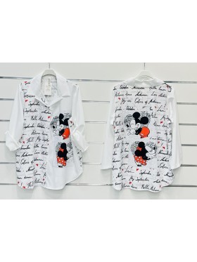 Koszule damskie wloskie, size Oversize, paczka 6szt, mix kolor