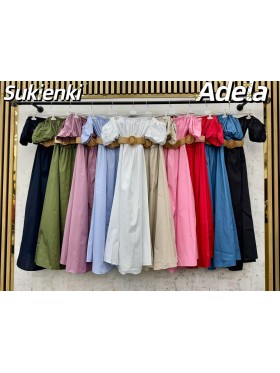 Sukienki damskie wloskie, size uni, paczka 6szt, mix kolor