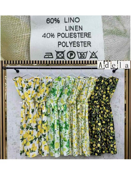 Sukienki damskie wloskie, size uni, paczka 6szt, mix kolor