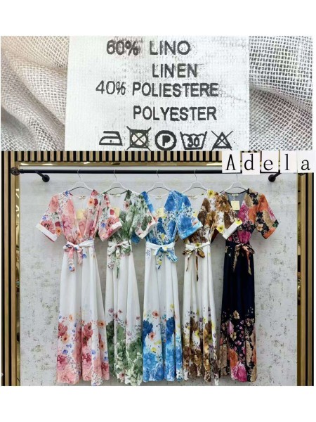 Sukienki damskie wloskie, size uni, paczka 6szt, mix kolor