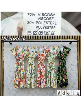 Sukienki damskie wloskie, size uni, paczka 6szt, mix kolor