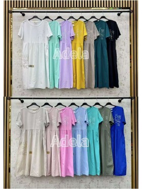 Sukienki damskie wloskie, size uni, paczka 6szt, mix kolor