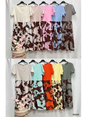Sukienki damskie wloskie, size uni, paczka 6szt, mix kolor