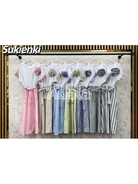 Sukienki damskie wloskie, size uni, paczka 6szt, mix kolor