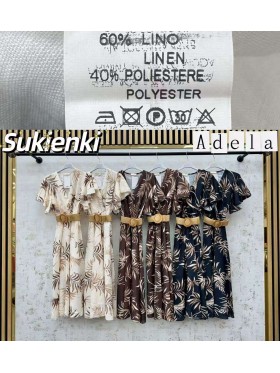 Sukienki damskie wloskie, size uni, paczka 6szt, mix kolor