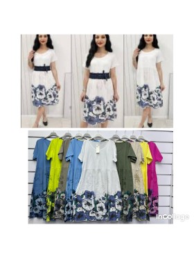 Sukienki damskie wloskie, size uni, paczka 6szt, mix kolor