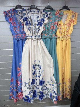 Sukienki damskie wloskie, size uni, paczka 6szt, mix kolor
