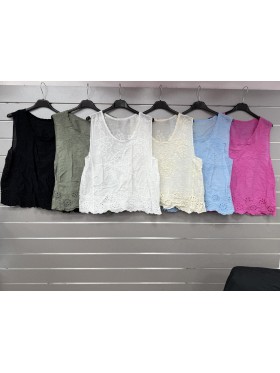 Bluzki damskie wloskie, size uni, paczka 6szt, mix kolor
