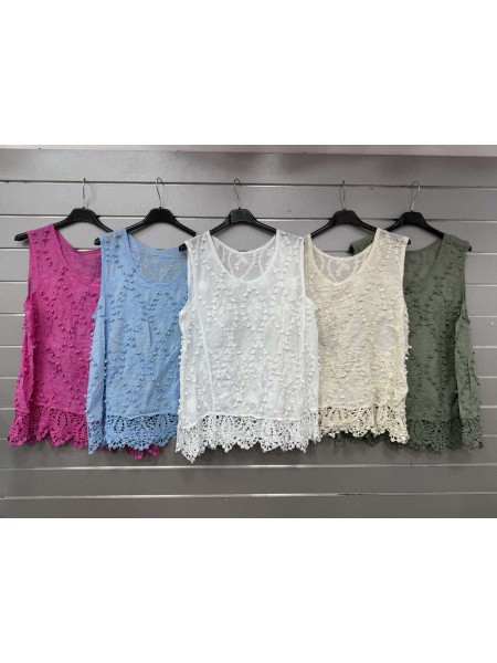 Bluzki damskie wloskie, size uni, paczka 6szt, mix kolor