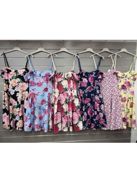 Sukienki damskie wloskie, size uni, paczka 6szt, mix kolor