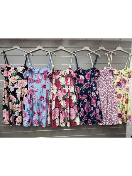 Sukienki damskie wloskie, size uni, paczka 6szt, mix kolor