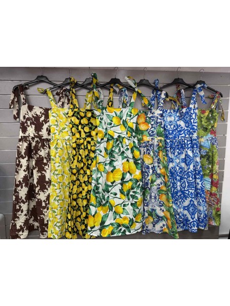 Sukienki damskie wloskie, size uni, paczka 6szt, mix kolor