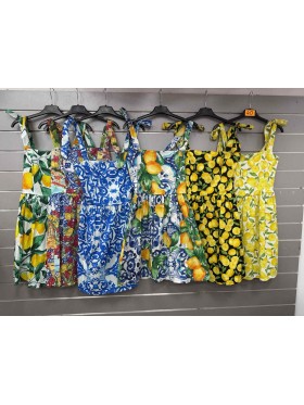 Sukienki damskie wloskie, size uni, paczka 6szt, mix kolor