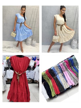 Sukienki damskie  wloskie, size uni, paczka 6szt, mix kolor