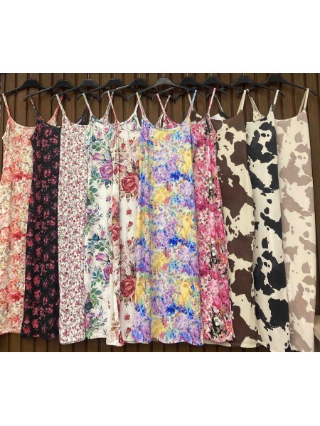 Sukienki damskie  wloskie, size uni, paczka 6szt, mix kolor