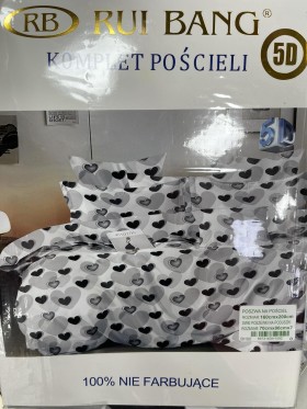 Komplet pościeli 100% satyna - bawełna 3 Częściowy Rozmiar : 160/200cm