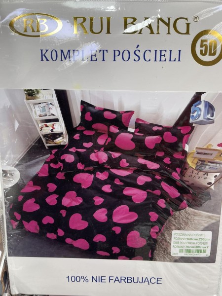 Komplet pościeli 100% satyna - bawełna 3 Częściowy Rozmiar : 160/200cm