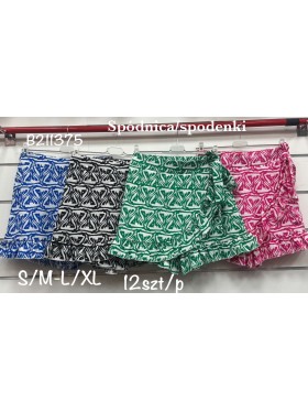 Spodenki damskie ,size s-xl,paczka 12szt ,mix kolor