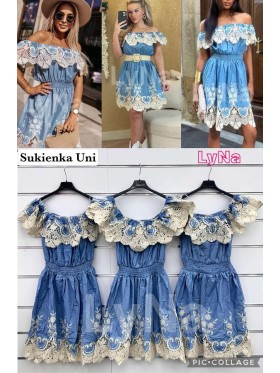 Sukienki damskie wloskie, size uni, paczka 6szt,mix  kolor