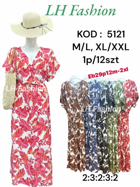 Sukienki damskie Polskie, Size m-2xl, paczka 12szt mix kolor