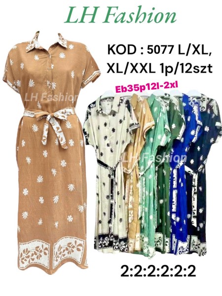 Sukienki damskie Polskie, Size l-2xl, paczka 12szt mix kolor