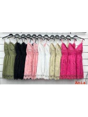 Sukienki damskie wloskie, size uni, paczka 6szt, mix kolor
