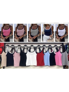 Bluzki damskie Włoskie , Size uni,paczka 6szt,mix kolor
