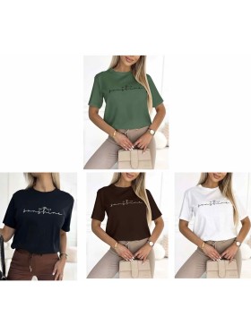 Bluzki damskie Włoskie , Size uni,paczka 6szt,mix kolor
