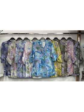 Bluzki damskie Włoskie , Size uni,paczka 6szt,mix kolor