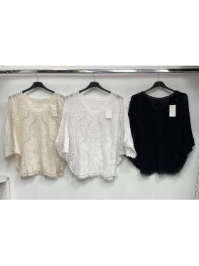 Bluzki damskie Włoskie , Size uni,paczka 6szt,mix kolor