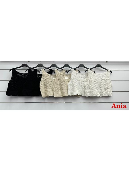 Bluzki damskie wloskie, size uni, paczka 6szt, mix kolor