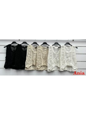 Bluzki damskie wloskie, size uni, paczka 6szt, mix kolor