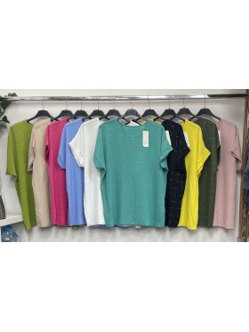 Bluzki damskie Włoskie , Size uni,paczka 6szt,mix kolor