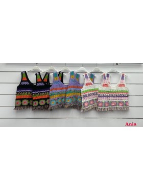 Bluzki damskie wloskie, size uni, paczka 6szt, mix kolor