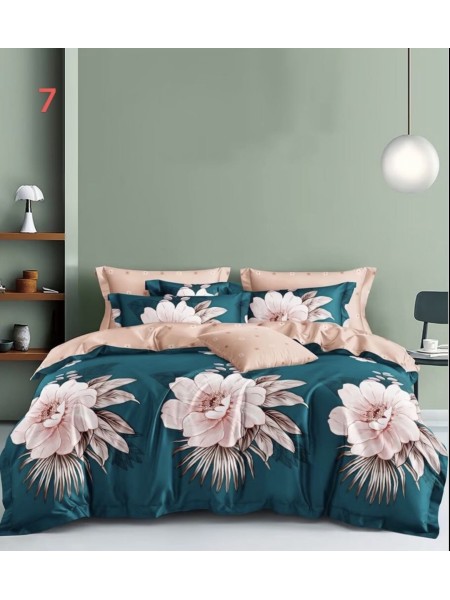 Komplet pościeli 100% satyna - bawełna 3 Częściowy Rozmiar : 200/220cm