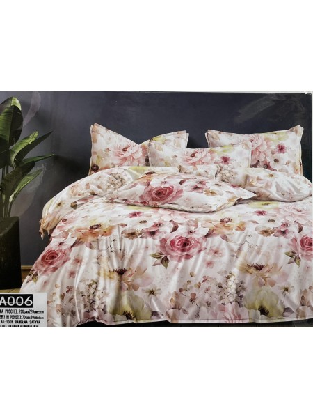 Komplet pościeli 100% satyna - bawełna 3 Częściowy Rozmiar : 200/220cm