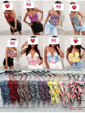 Body damskie wloskie, size uni, paczka 6szt, mix kolor