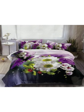 Komplet pościeli 5D 100% satyna - bawełna 4 Częściowy Rozmiar : 200/220cm