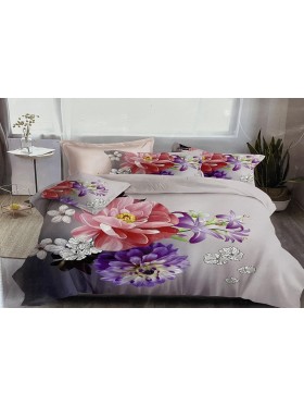 Komplet pościeli 5D 100% satyna - bawełna 4 Częściowy Rozmiar : 200/220cm