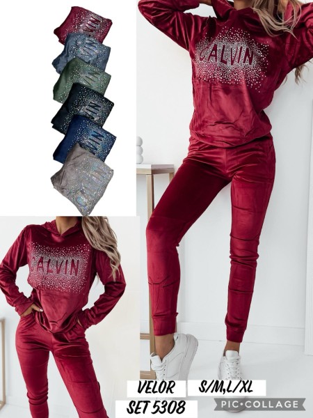 Komplety welurowe damskie , size S-xl, paczka 12szt,mix kolor