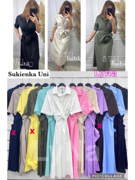 Sukienki damskie wloskie, size uni, paczka 6szt, mix kolor