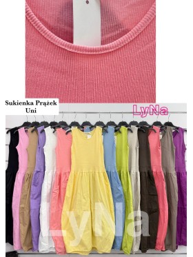Sukienki damskie wloskie, size uni, paczka 6szt, mix kolor