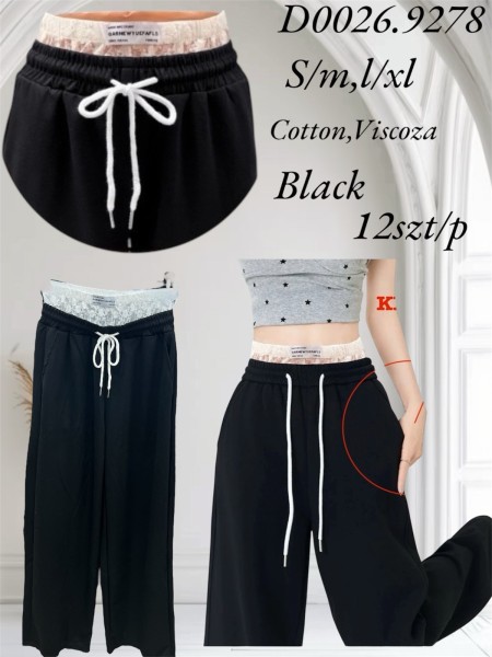 Spodnie damskie , size S-xl, paczka 12szt,mix kolor